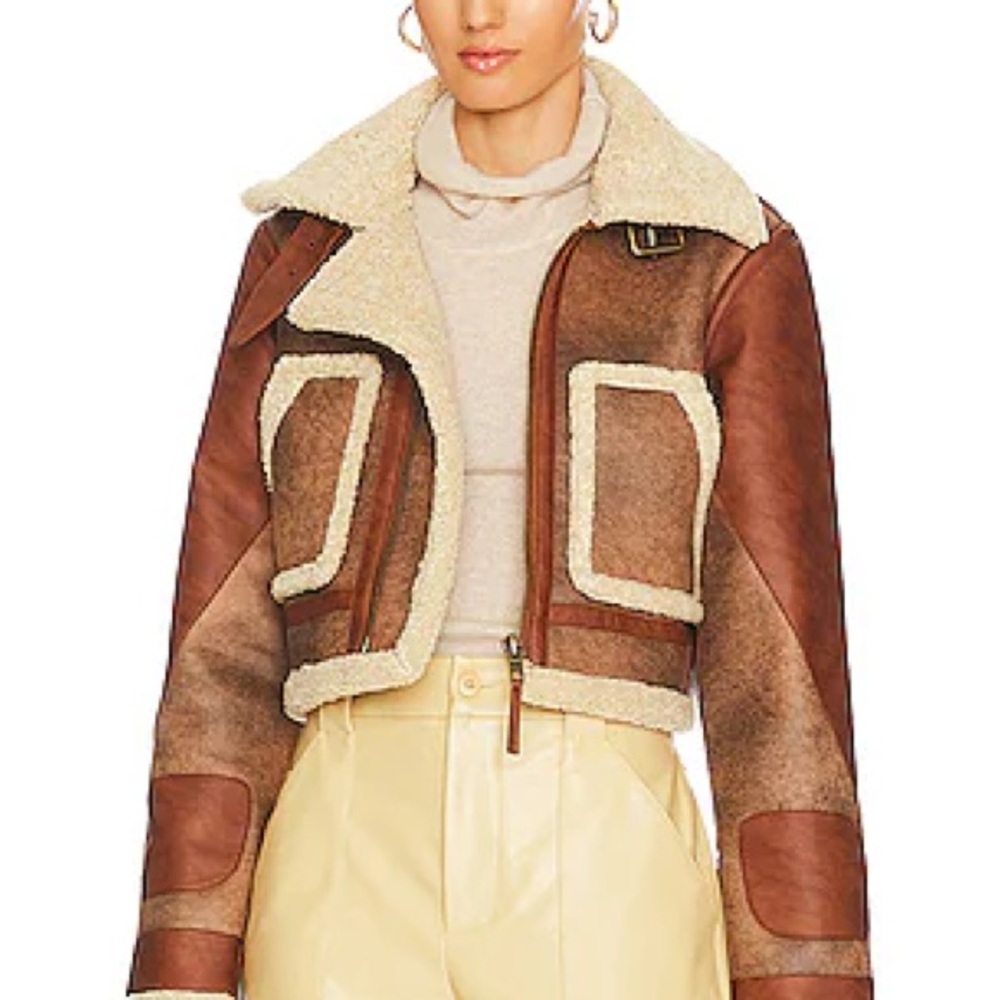Brown Shearling Women's Jacket
